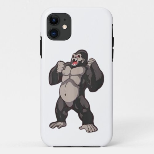 Gorilla Roaring Ape Monkey iPhone 11 Case