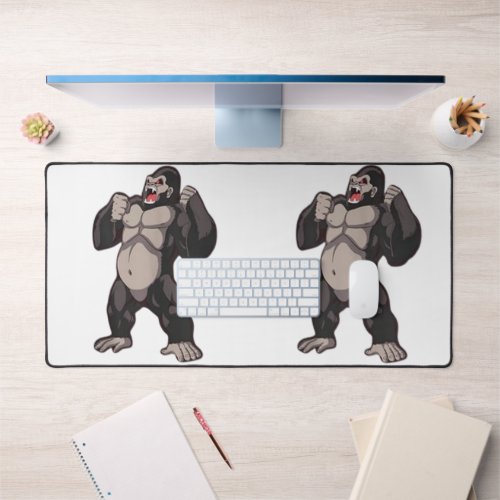 Gorilla Roaring Ape Monkey Desk Mat