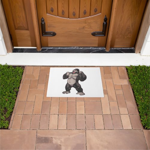 Gorilla Roaring Ape Monkey Doormat