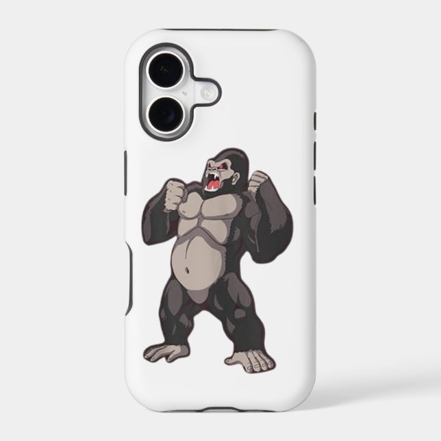 Gorilla Roaring Ape Monkey Iphone Case (Back)