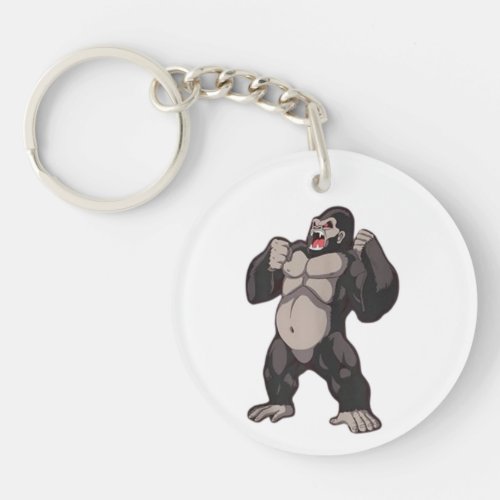 Gorilla Roaring Ape Monkey Keychain