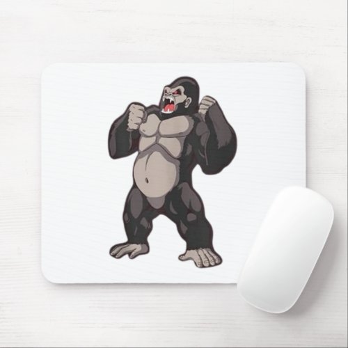 Gorilla Roaring Ape Monkey Mouse Pad