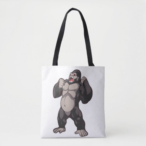 Gorilla Roaring Ape Monkey Tote Bag