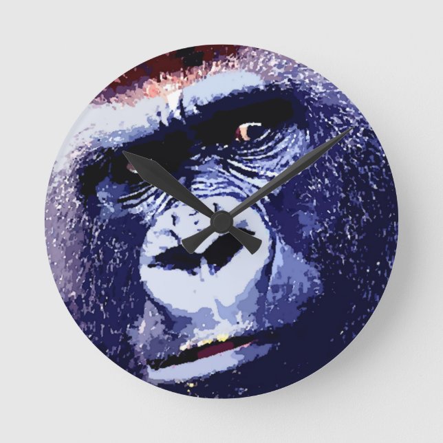 Gorilla Round Clock (Front)