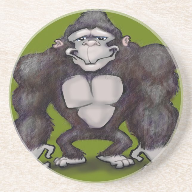 Gorilla Sandstone Coaster (Front)