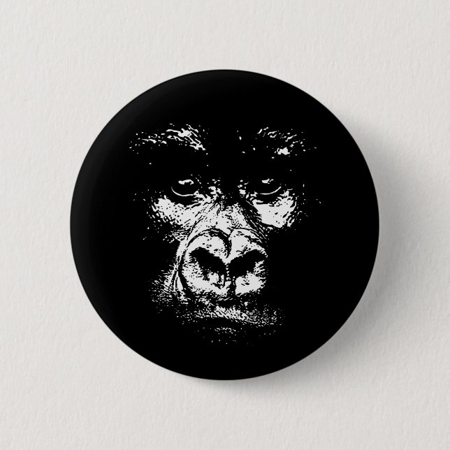 Gorilla Shadows Pinback Button (Front)
