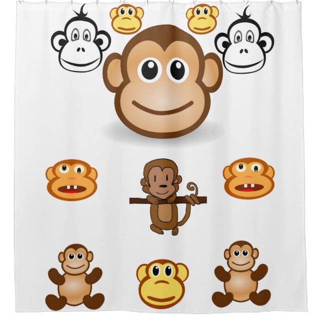 Gorilla Shower Curtain (Front)