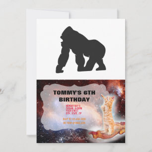 Gorilla silhouette invitation