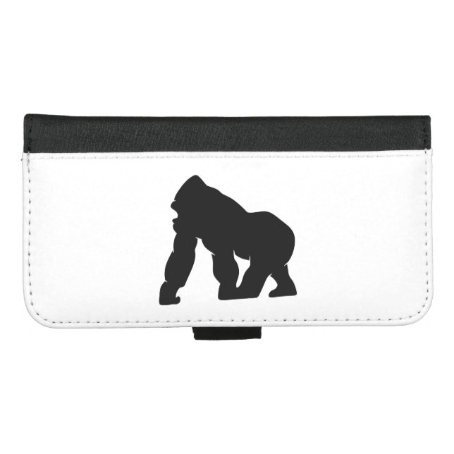Gorilla silhouette iPhone wallet case (Front (Horizontal))