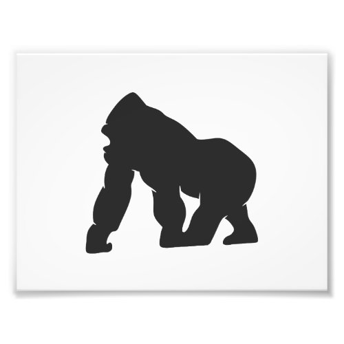 Gorilla silhouette photo print