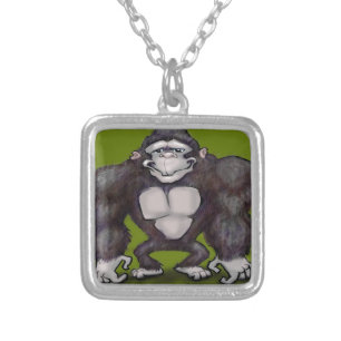Gorilla Silver Plated Necklace