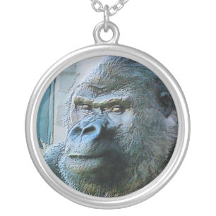 GORILLA SILVER PLATED NECKLACE