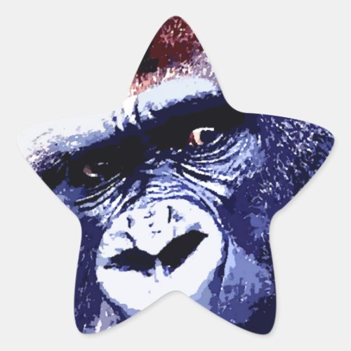 Gorilla Star Sticker