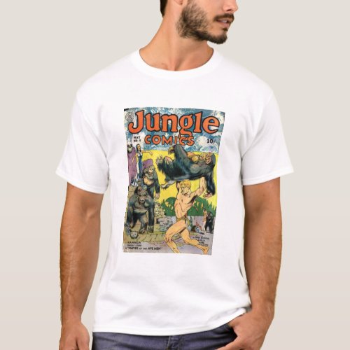 Gorilla _ Strong Guy _ Vintage Jungle Comics T_Shirt