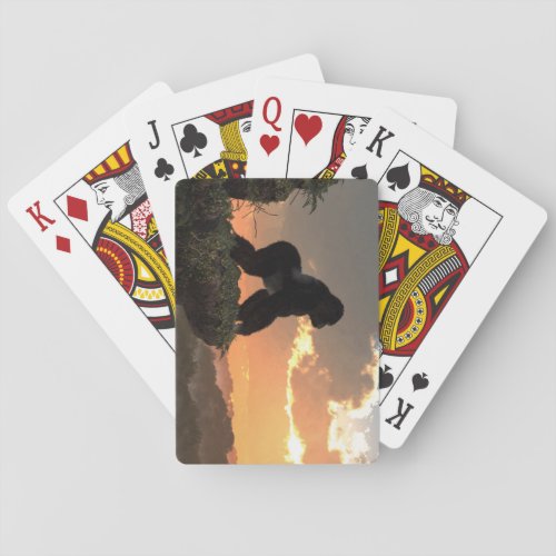 Gorilla Sunset Poker Cards