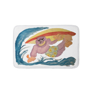 Gorilla Surfer Bath Mat