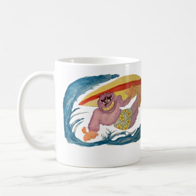 Gorilla Surfer Coffee Mug (Left)