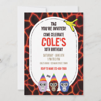 Gorilla Tag, Virtual Reality Gaming, Birthday Bruh Invitation