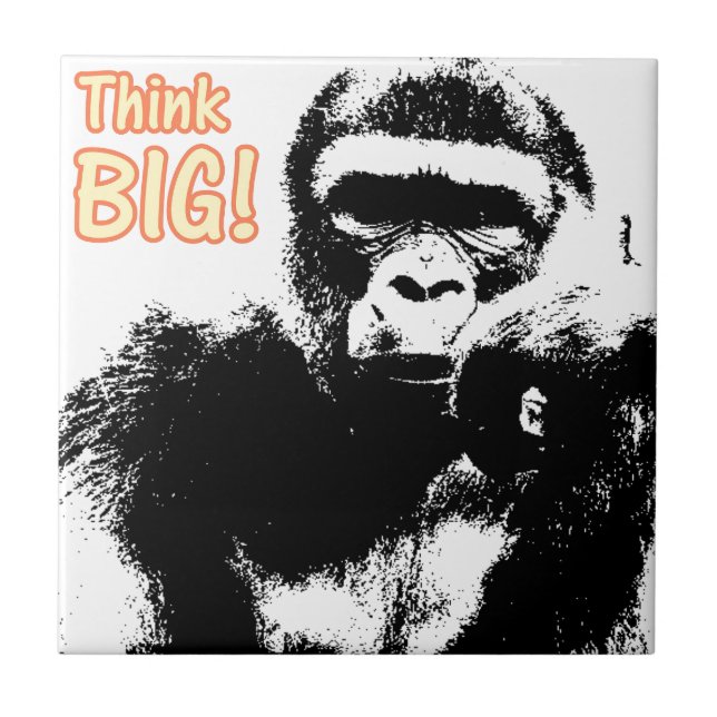 Gorilla Think Big Ceramic Tile (Front)