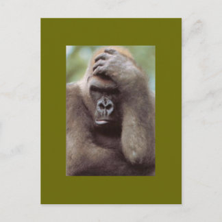 GORILLA THINKING POSTCARD
