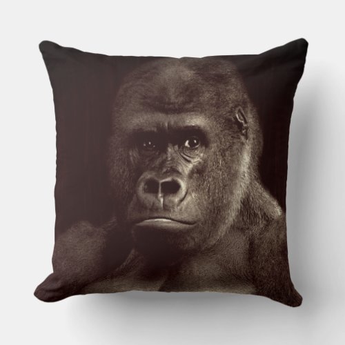 Gorilla Throw Pillow