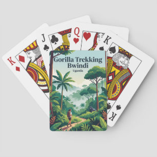 Gorilla Trekking Bwindi Impenetrable Forest Uganda Poker Cards