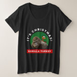 Gorilla Turkey Christmas Pun Plus Size T-Shirt