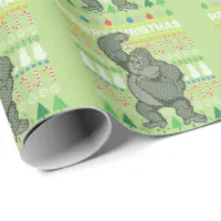 christmas santa gorilla wrapping paper