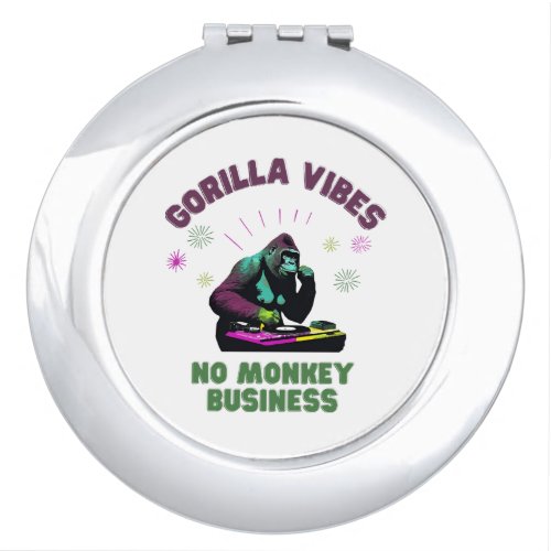 Gorilla Vibes no Monkey Business Compact Mirror