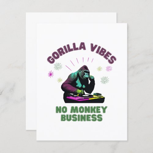 Gorilla Vibes no Monkey Business Enclosure Card