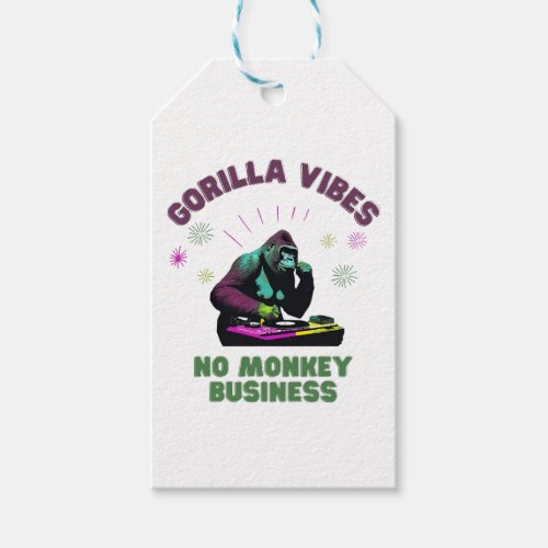 Gorilla Vibes no Monkey Business Gift Tags