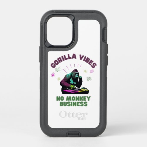 Gorilla Vibes no Monkey Business OtterBox Defender iPhone 12 Mini Case