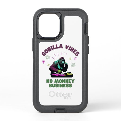 Gorilla Vibes, no Monkey Business OtterBox Defender iPhone 12 Mini Case