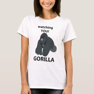 Gorilla Watching You Funny Gorilla T-Shirt