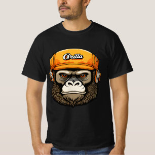 Gorilla wearing headphones fun T-Shirt