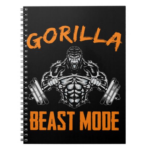 Gorilla Weightlifting Beast Powerlifting Fitness Notebook