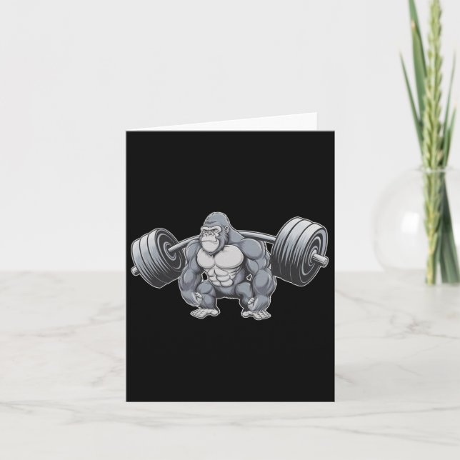 Gorilla Weightlifting Fitness Gym Training Bodybui Card (Front)