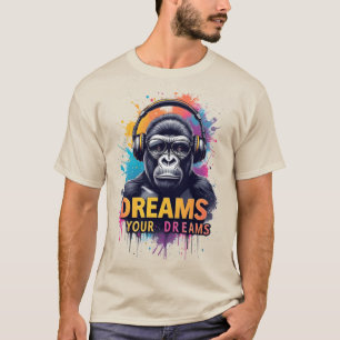 Gorilla With Headphones T-Shirt