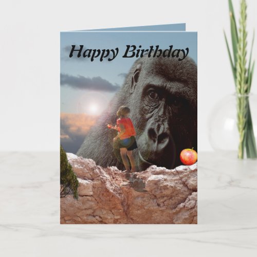 Gorilla With Loving Eyes Birthday Card