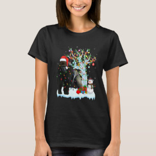 Gorilla With Santa's Hat Christmas Lights Family M T-Shirt