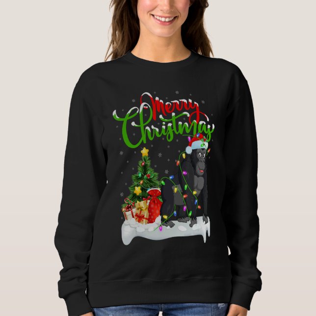 Gorilla   Xmas Decorations Santa Gorilla Christmas Sweatshirt (Front)