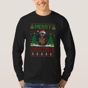 Gorilla  Xmas Tree Lights Ugly Santa Gorilla Chris T-Shirt