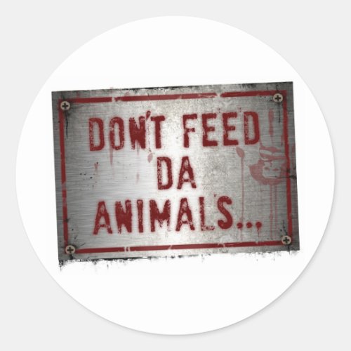 Gorilla Zoe Sticker _ Dont Feed Da Animals