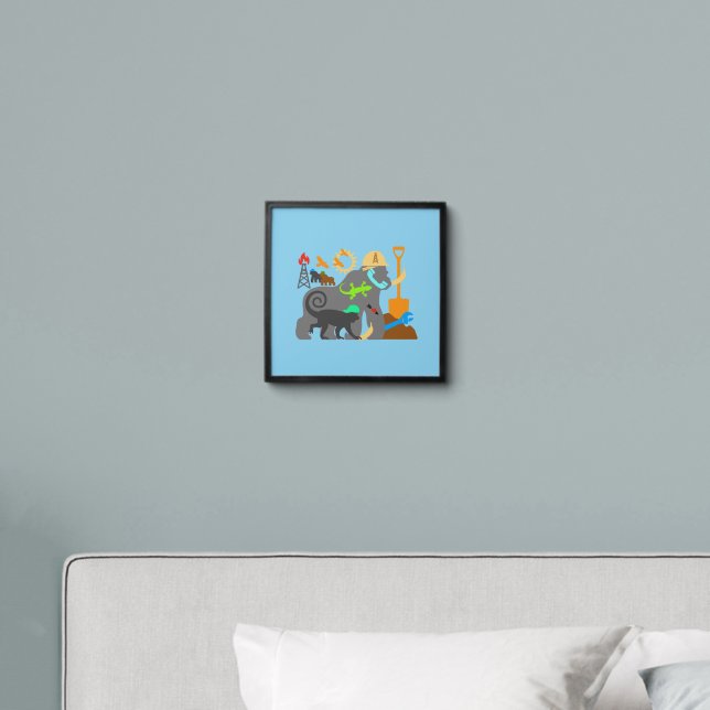 Gorillas at Work Peel And Stick Photo Tile (Bedroom)