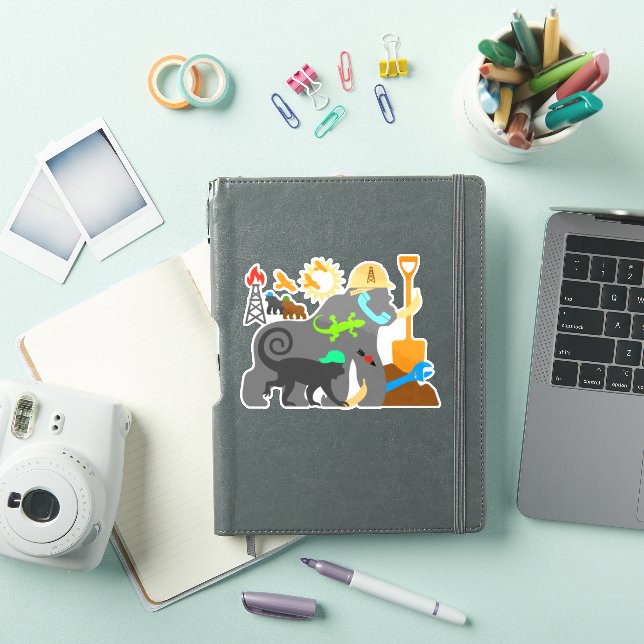 Gorillas at Work Sticker (iPad Cover)