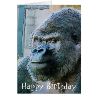 Gorilla Birthday Cards | Zazzle