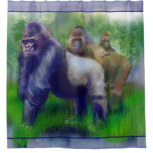 Gorillas in Our Midst Shower Curtain