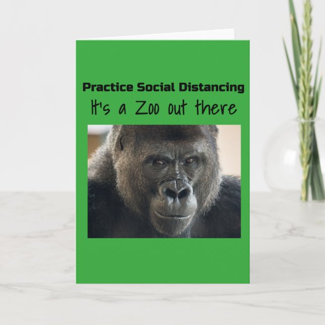 Gorillas in the Midst Corona Riot by Funnycomb Card (Front)