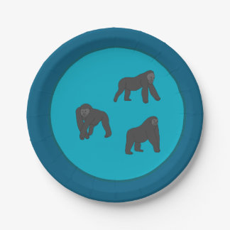 Gorillas Paper Plates