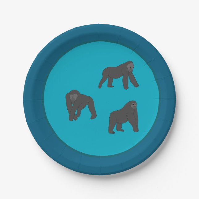 Gorillas Paper Plates (Front)